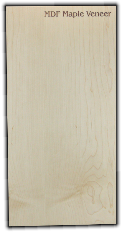 Veneer MDF Core Wood Strip<br/>12" x 24" x<br/>  (5/32" or 1/4") - MDFV2-A-F-1/4